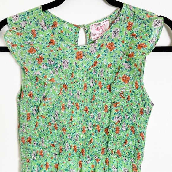 Banjanan Iris Dress Siesta Lime Green Floral Maxi Dress Small - Picture 4 of 10